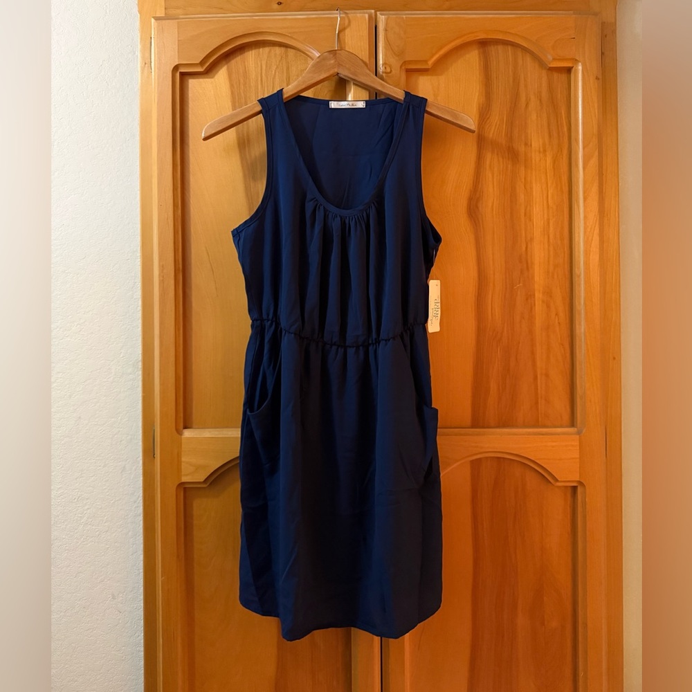 Navy Sleeveless Mini Dress